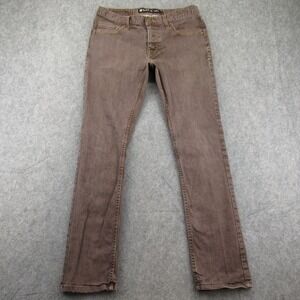 Matix Gripper Slim Straight Men's Brown Denim Jeans 32 Waist